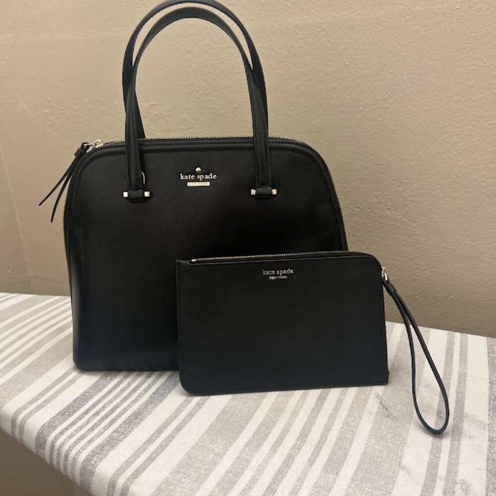 Kate Spade medium satchel w/matching wristlet